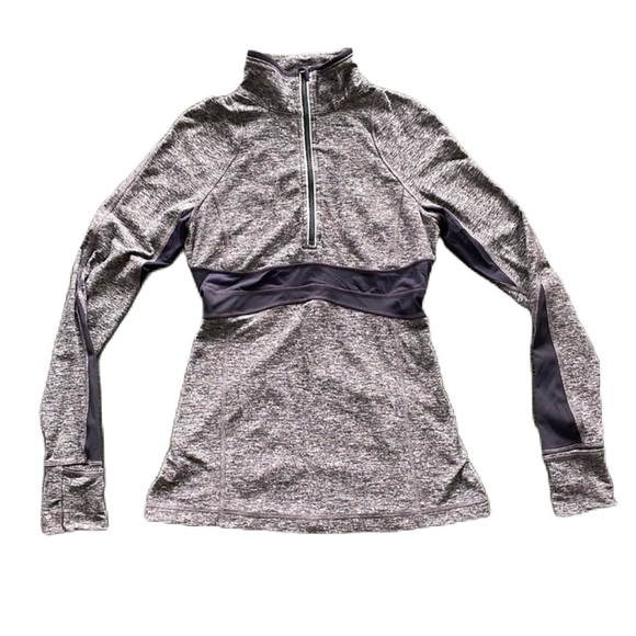 Sz4 Lululemon Full Tilt Half Zip Pullover in Purple Heathered Black Swan EUC - Picture 3 of 9